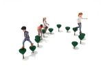 Pebble Path Balance Stepping Stones - Rainforest Green Pods with Brown Posts