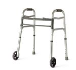 2-Button Folding Youth Walker with 5 in. Wheels (Case of 4 Units)