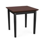 Lenox Steel End Table with BLACK Frame Finish and COCOA WALNUT Tabletop
