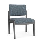 Lenox Steel Armless Guest Chair with CHARCOAL Frame Finish and SERENE Upholstery