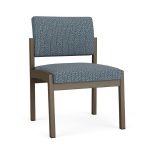 Lenox Steel Armless Guest Chair with BRONZE Frame Finish and SERENE Upholstery