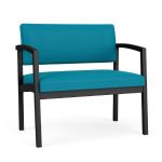 Lenox Steel Bariatric Waiting Room Chairs with BLACK Frame Finish with WATERFALL Upholstery