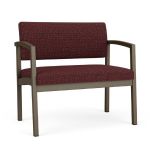Lenox Steel Bariatric Waiting Room Chair with BRONZE Frame Finish and NEBBIOLO Upholstery