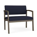Lenox Steel Bariatric Waiting Room Chair with BRONZE Frame Finish and NAVY Upholstery