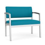 Lenox Steel Bariatric Waiting Room Chair with SILVER Frame Finish and WATERFALL Upholstery