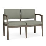 Lenox Steel 2 Seat Sofa with BRONZE Frame Finish and  EUCALYPTUS Upholstery