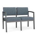 Lenox Steel 2 Seat Sofa with CHARCOAL Frame Finish and  SERENE Upholstery