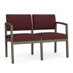 Lenox Steel 2 Seat Sofa with BRONZE Frame Finish and  NEBBIOLO Upholstery