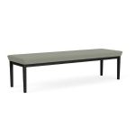 Lenox Steel Waiting Room Bench with BLACK Frame Finish and EUCALYPTUS Upholstery