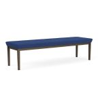 Lenox Steel Waiting Room Bench with BRONZE Frame Finish and BLUEBERRY Upholstery