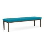 Lenox Steel Waiting Room Bench with BRONZE Frame Finish and WATERFALL Upholstery