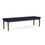 Lenox Steel Waiting Room Bench with BRONZE Frame Finish and NAVY Upholstery
