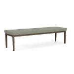 Lenox Steel Waiting Room Bench with BRONZE Frame Finish and EUCALYPTUS Upholstery
