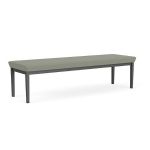 Lenox Steel Waiting Room Bench with CHARCOAL Frame Finish and EUCALYPTUS Upholstery