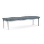 Lenox Steel Waiting Room Bench with SILVER Frame Finish and SERENE Upholstery
