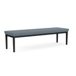 Lenox Steel Waiting Room Bench with BLACK Frame Finish and SERENE Upholstery