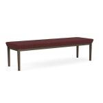Lenox Steel Waiting Room Bench with BRONZE Frame Finish and NEBBIOLO Upholstery