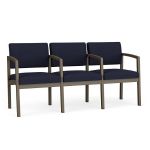 Lenox Steel 3 Seat Sofa with BRONZE Frame Finish and NAVY Upholstery