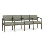 Lenox Steel 4 Seat Sofa with BRONZE Frame Finish and EUCALYPTUS Upholstery