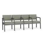 Lenox Steel 4 Seat Sofa with CHARCOAL Frame Finish and EUCALYPTUS Upholstery