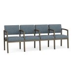 Lenox Steel 4 Seat Sofa with BRONZE Frame Finish and SERENE Upholstery