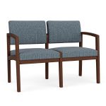 Wooden 2 Seat Sofa with WALNUT Frame Finish and SERENE Upholstery