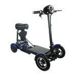 Blue MS-3000 Folding Mobility Scooter with STANDARD Seat and 10AH Battery