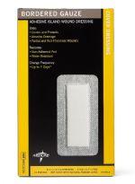 Bordered Gauze 3 in. x 6 in. with 1.5 in. x 4 in. Pad - Case of 150 Units