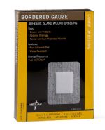 Bordered Gauze 4 in. x 5 in. with 2 in. x 2.5 in. Pad - Case of 150 Units