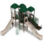 Brook's Towers Castle-Style Commercial Playground for Kids and Preteens - Neutral Colors