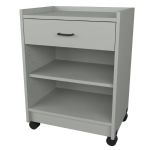 Stor-Edge Mobile Treatment Cart with Drawer and Adjustable Shelf - Grey Laminate