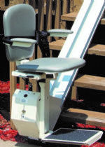 Outdoor Stair Lift, Gray Color Upholstery