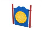 Freestanding Playground Finger Maze Panel with Posts - Primary Colors