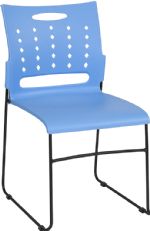 Blue - 881 Series Sled Base Stack Chair
