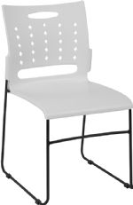 White - 881 Series Sled Base Stack Chair