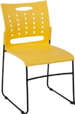 Yellow - 881 Series Sled Base Stack Chair