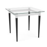 Lesro Siena End Table - Wooden Legs with Black Finish