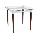 Lesro Siena End Table - Wooden Legs with Walnut Finish