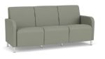 Siena 3 Seat Sofas with Brushed STEEL Legs with EUCALYPTUS Upholstery