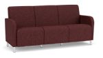 Siena 3 Seat Sofas with Brushed STEEL Legs with NEBBIOLO Upholstery