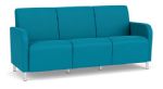 Siena 3 Seat Sofas with Brushed STEEL Legs with WATERFALL Upholstery