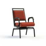 Cordovan Color<br>
22 x 18 Seat Size<br>
ComforTek Swiveling Dining Chair with Arms