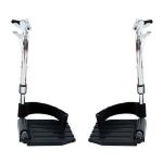 Hemi Footrests / Aluminum Footplates / With Heel Loops (Pair)