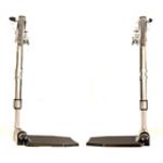 Economy Hemi Footrest / Composite Footplates / No Heel Loops (Pair)