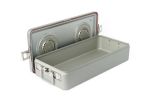 Sterilization Container, Full-Size, Flat Bottom, Aluminum Lid, Gray Handle, 23.5 in. x 10.8 in. x 5.25 in.