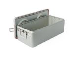 Sterilization Container, Full-Size, Flat Bottom, Aluminum Lid, Gray Handle, 23.5 in. x 10.8 in. x 8 in.