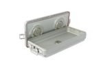 Full-Sized Sterilization Container, Condensate Drain, Aluminum Lid, Gray Handle, 23.5 in. x 10.8 in. x 4.7 in.