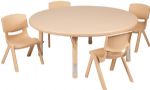 NATURAL - Table and 4 Chairs - 45-in
