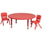 RED - Table and 2 Chairs - 45-in