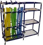 Cart with Hooks and Shelves